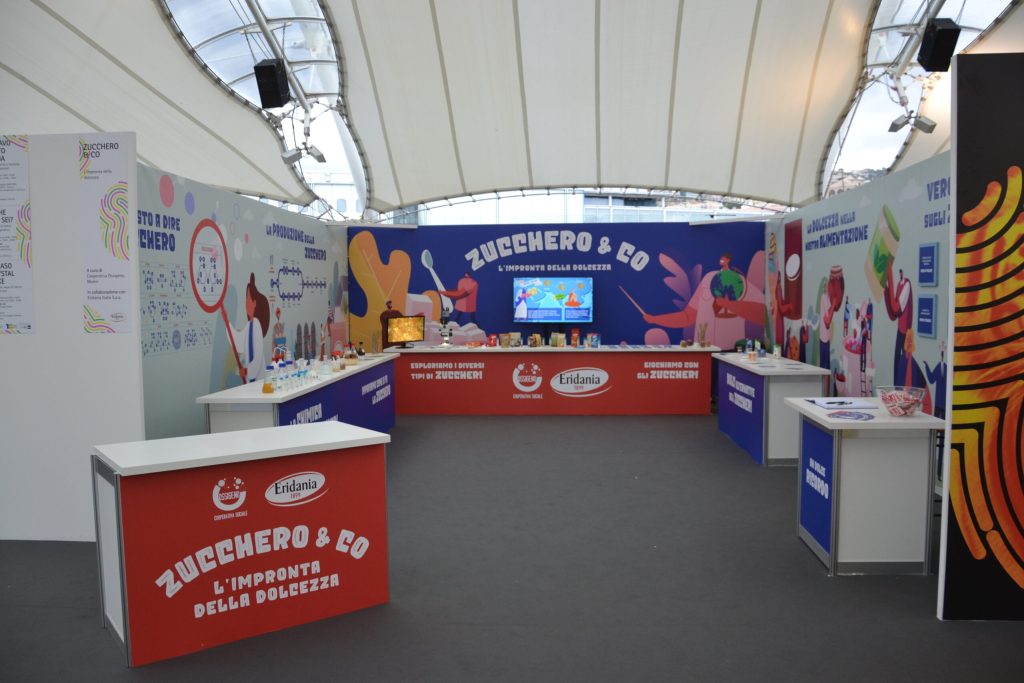 L&rsquo;allestimento di Zucchero & Co. in Piazza delle Feste a Genova