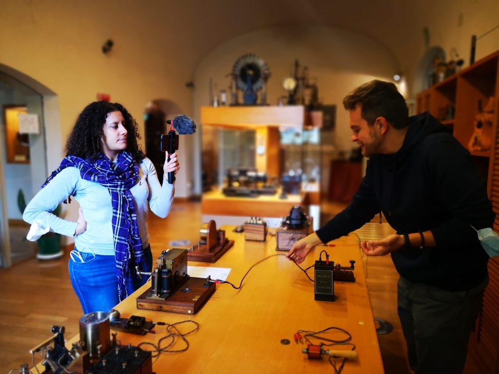 Uno dei momenti della visita virtuale al Museo Marconi di Sasso Marconi
